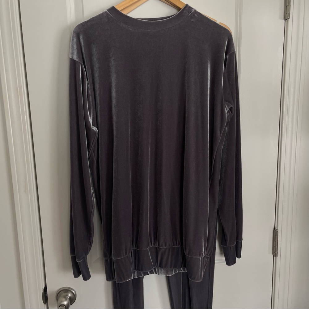 LAINA RAUMA VELVET SWEATSUIT - silver